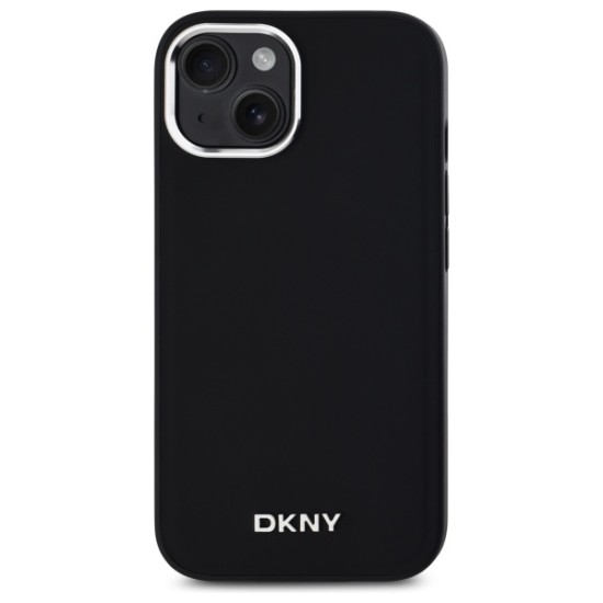 Husa pentru iPhone 15 Plus - DKNY Hardcase Plain Logo MagSafe (DKHMP15MPSCMCLK) - Black