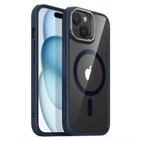 Husa pentru iPhone 15 Plus - ESR Classic Hybrid HaloLock Kickstand - Clear Dark Blue