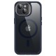 Husa pentru iPhone 15 Plus + Folie - ESR Armor Tough Kickstand HaloLock - Clear Dark Blue