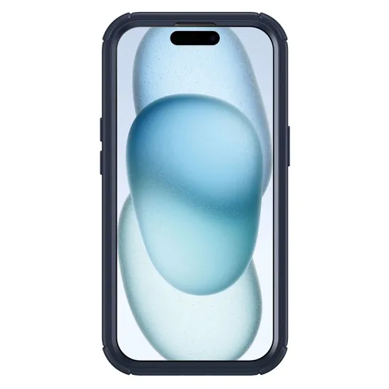 Husa pentru iPhone 15 Plus + Folie - ESR Armor Tough Kickstand HaloLock - Clear Dark Blue Husa pentru iPhone 15 Plus + Folie - ESR Armor Tough Kickstand HaloLock - Clear Dark Blue