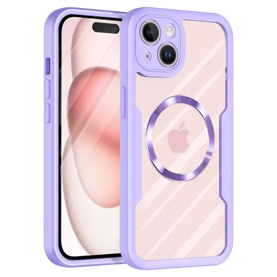 Husa pentru iPhone 15 Plus + Folie - Techsuit ColorVerse 360 MagSafe Series - Purple Husa pentru iPhone 15 Plus + Folie - Techsuit ColorVerse 360 MagSafe Series - Purple