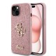 Husa pentru iPhone 15 Plus / iPhone 14 Plus - Guess Glitter Script Big 4G (GUHCP15MHG4SGP) - Pink