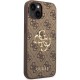 Husa pentru iPhone 15 Plus / iPhone 14 Plus - Guess Hardcase 4G Big Metal Logo (GUHCP15M4GMGBR) - Brown