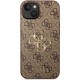 Husa pentru iPhone 15 Plus / iPhone 14 Plus - Guess Hardcase 4G Big Metal Logo (GUHCP15M4GMGBR) - Brown