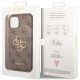 Husa pentru iPhone 15 Plus / iPhone 14 Plus - Guess Hardcase 4G Big Metal Logo (GUHCP15M4GMGBR) - Brown