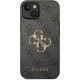 Husa pentru iPhone 15 Plus / iPhone 14 Plus - Guess Hardcase 4G Big Metal Logo (GUHCP15M4GMGGR) - Grey