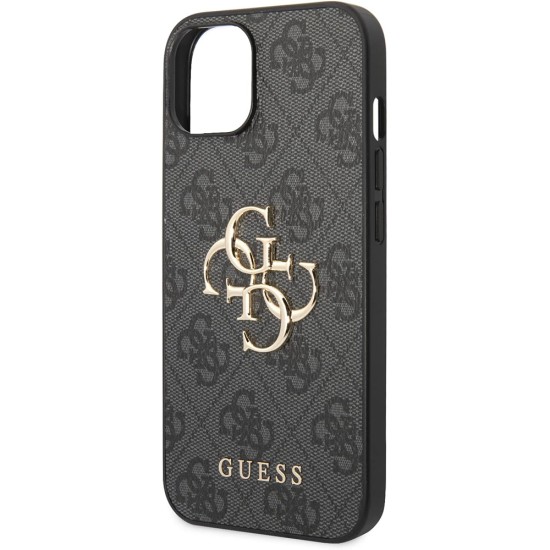 Husa pentru iPhone 15 Plus / iPhone 14 Plus - Guess Hardcase 4G Big Metal Logo (GUHCP15M4GMGGR) - Grey