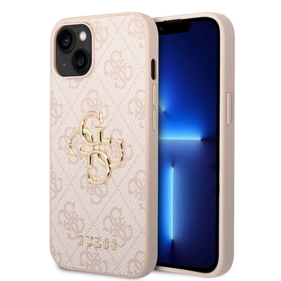 Husa pentru iPhone 15 Plus / iPhone 14 Plus - Guess Hardcase 4G Big Metal Logo (GUHCP15M4GMGPI) - Pink