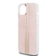 Husa pentru iPhone 15 Plus / iPhone 14 Plus - Guess Hardcase IML 4G Gold Stripe (GUHCP15MH4PSEGP) - Pink