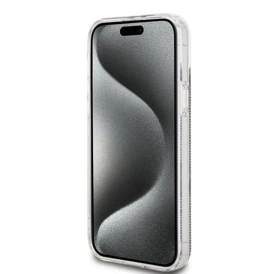 Husa pentru iPhone 15 Plus / iPhone 14 Plus - Guess Hardcase IML 4G Gold Stripe (GUHCP15MH4PSEGW) - Brown Husa pentru iPhone 15 Plus / iPhone 14 Plus - Guess Hardcase IML 4G Gold Stripe (GUHCP15MH4PSEGW) - Brown