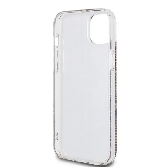 Husa pentru iPhone 15 Plus / iPhone 14 Plus - Guess Hardcase IML 4G Gold Stripe (GUHCP15MH4PSEGW) - Brown Husa pentru iPhone 15 Plus / iPhone 14 Plus - Guess Hardcase IML 4G Gold Stripe (GUHCP15MH4PSEGW) - Brown