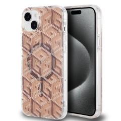 Husa pentru iPhone 15 Plus / iPhone 14 Plus - Guess IML GCube MagSafe (GUHMP15MHGCUSTGW) - Brown Husa pentru iPhone 15 Plus / iPhone 14 Plus - Guess IML GCube MagSafe (GUHMP15MHGCUSTGW) - Brown