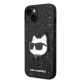 Husa pentru iPhone 15 Plus / iPhone 14 Plus - Karl Lagerfeld Hardcase Glitter (KLHCP14MG2CPK) - Choupette Patch