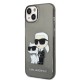 Husa pentru iPhone 15 Plus / iPhone 14 Plus - Karl Lagerfeld Hardcase Glitter (KLHCP14MHNKCTGK) - Karl&Choupette