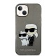 Husa pentru iPhone 15 Plus / iPhone 14 Plus - Karl Lagerfeld Hardcase Glitter (KLHCP14MHNKCTGK) - Karl&Choupette