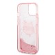 Husa pentru iPhone 15 Plus / iPhone 14 Plus - Karl Lagerfeld Hardcase Glitter (KLHCP14MLNCHCP) - Pink Choupette Head