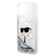 Husa pentru iPhone 15 Plus / iPhone 14 Plus - Karl Lagerfeld Hardcase Glitter (KLHCP14MLNKHCH) - Karl Head