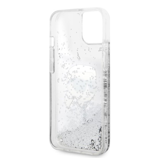 Husa pentru iPhone 15 Plus / iPhone 14 Plus - Karl Lagerfeld Hardcase Glitter (KLHCP14MLNKHCH) - Karl Head