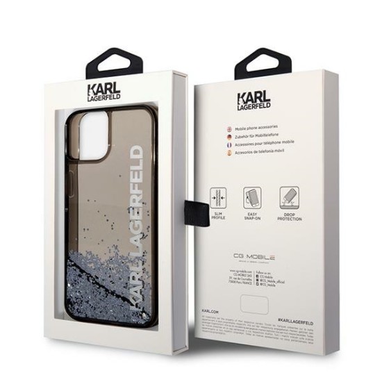 Husa pentru iPhone 15 Plus / iPhone 14 Plus - Karl Lagerfeld Hardcase Liquid Glitter (KLHCP14MLCKVK) - Elong