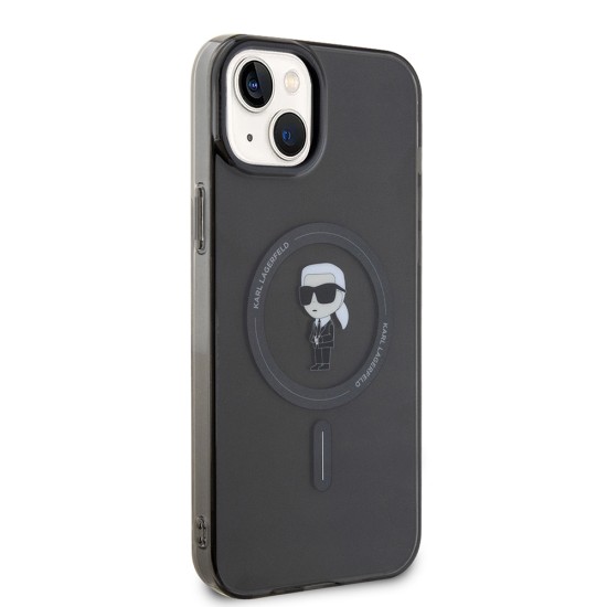 Husa pentru iPhone 15 Plus / iPhone 14 Plus - Karl Lagerfeld IML MagSafe (KLHMP15MHFCKNOK) - Ikonik