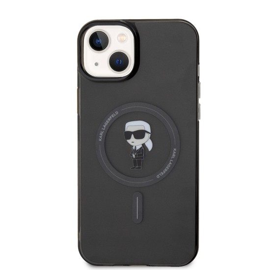 Husa pentru iPhone 15 Plus / iPhone 14 Plus - Karl Lagerfeld IML MagSafe (KLHMP15MHFCKNOK) - Ikonik