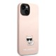 Husa pentru iPhone 15 Plus / iPhone 14 Plus - Karl Lagerfeld Silicone (KLHCP14MSLCTPI) - Pink Choupette Body