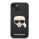 Husa pentru iPhone 15 Plus / iPhone 14 Plus - Karl Lagerfeld Silicone (KLHCP14MSLKHBK) - Karl`s Head