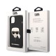 Husa pentru iPhone 15 Plus / iPhone 14 Plus - Karl Lagerfeld Silicone (KLHCP14MSLKHBK) - Karl`s Head