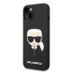 Husa pentru iPhone 15 Plus / iPhone 14 Plus - Karl Lagerfeld Silicone (KLHCP14MSLKHBK) - Karl`s Head