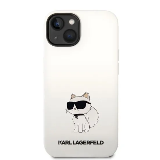 Husa pentru iPhone 15 Plus / iPhone 14 Plus - Karl Lagerfeld Silicone (KLHCP14MSNCHBCH) - White Choupette Husa pentru iPhone 15 Plus / iPhone 14 Plus - Karl Lagerfeld Silicone (KLHCP14MSNCHBCH) - White Choupette