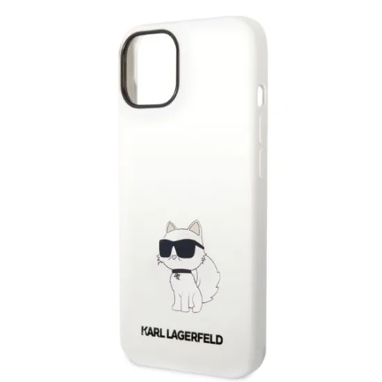 Husa pentru iPhone 15 Plus / iPhone 14 Plus - Karl Lagerfeld Silicone (KLHCP14MSNCHBCH) - White Choupette Husa pentru iPhone 15 Plus / iPhone 14 Plus - Karl Lagerfeld Silicone (KLHCP14MSNCHBCH) - White Choupette