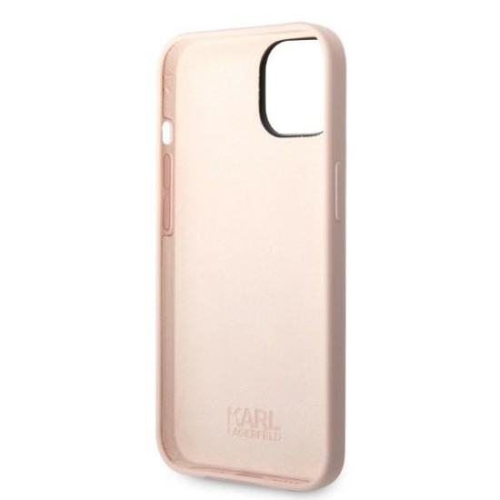 Husa pentru iPhone 15 Plus / iPhone 14 Plus - Karl Lagerfeld Silicone (KLHCP14MSNCHBCP) - Pink Choupette