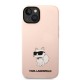 Husa pentru iPhone 15 Plus / iPhone 14 Plus - Karl Lagerfeld Silicone (KLHCP14MSNCHBCP) - Pink Choupette