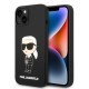 Husa pentru iPhone 15 Plus / iPhone 14 Plus - Karl Lagerfeld Silicone (KLHCP14MSNIKBCK) - Black Ikonik