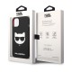 Husa pentru iPhone 15 Plus / iPhone 14 Plus - Karl Lagerfeld Silicone MagSafe (KLHMP14MSLCHBK) - Choupette Head