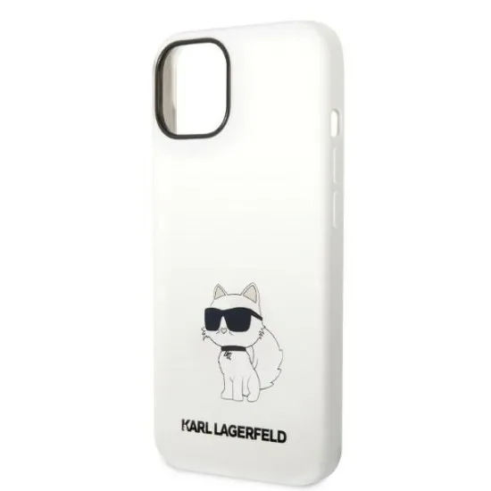 Husa pentru iPhone 15 Plus / iPhone 14 Plus - Karl Lagerfeld Silicone MagSafe (KLHMP14MSNCHBCH) - White Choupette Husa pentru iPhone 15 Plus / iPhone 14 Plus - Karl Lagerfeld Silicone MagSafe (KLHMP14MSNCHBCH) - White Choupette