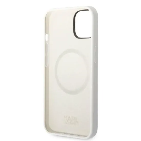 Husa pentru iPhone 15 Plus / iPhone 14 Plus - Karl Lagerfeld Silicone MagSafe (KLHMP14MSNCHBCH) - White Choupette Husa pentru iPhone 15 Plus / iPhone 14 Plus - Karl Lagerfeld Silicone MagSafe (KLHMP14MSNCHBCH) - White Choupette