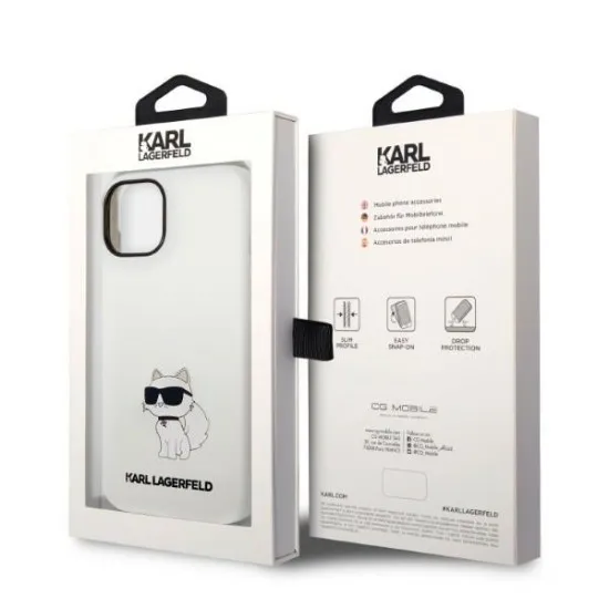 Husa pentru iPhone 15 Plus / iPhone 14 Plus - Karl Lagerfeld Silicone MagSafe (KLHMP14MSNCHBCH) - White Choupette Husa pentru iPhone 15 Plus / iPhone 14 Plus - Karl Lagerfeld Silicone MagSafe (KLHMP14MSNCHBCH) - White Choupette
