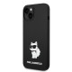 Husa pentru iPhone 15 Plus / iPhone 14 Plus - Karl Lagerfeld Silicone MagSafe (KLHMP14MSNCHBCK) - Choupette