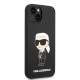 Husa pentru iPhone 15 Plus / iPhone 14 Plus - Karl Lagerfeld Silicone MagSafe (KLHMP14MSNIKBCK) - Ikonik