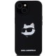 Husa pentru iPhone 15 Plus / iPhone 14 Plus - Karl Lagerfeld Silicone MagSafe (KLHMP15MSCHPPLK) - Choupette Head