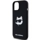 Husa pentru iPhone 15 Plus / iPhone 14 Plus - Karl Lagerfeld Silicone MagSafe (KLHMP15MSCHPPLK) - Choupette Head