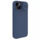 Husa pentru iPhone 15 Plus - Nillkin CamShield Silky MagSafe Silicone - Midnight Blue