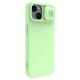 Husa pentru iPhone 15 Plus - Nillkin CamShield Silky MagSafe Silicone - Mint Green