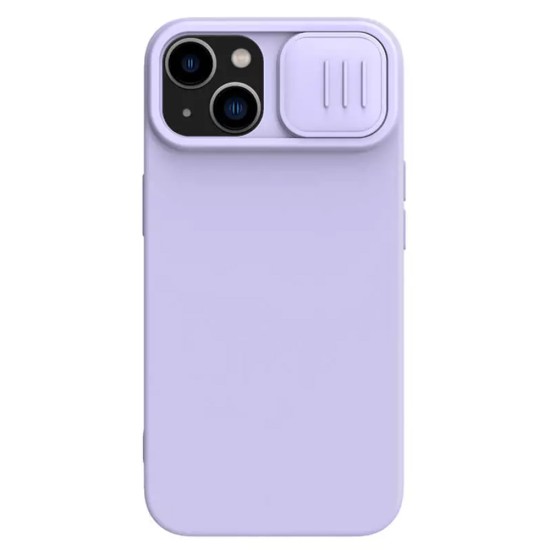 Husa pentru iPhone 15 Plus - Nillkin CamShield Silky MagSafe Silicone - Misty Purple