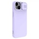 Husa pentru iPhone 15 Plus - Nillkin CamShield Silky MagSafe Silicone - Misty Purple