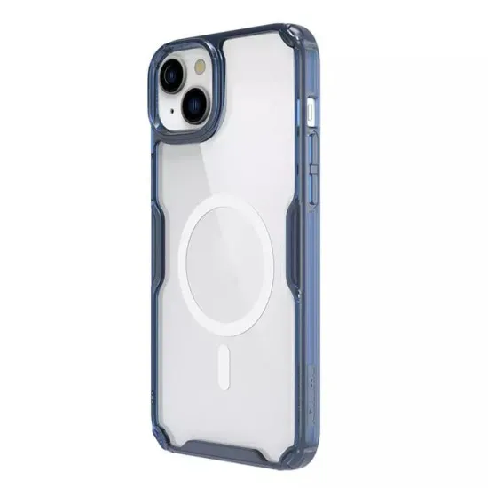 Husa pentru iPhone 15 Plus - Nillkin Nature TPU MagSafe Case - Blue Husa pentru iPhone 15 Plus - Nillkin Nature TPU MagSafe Case - Blue
