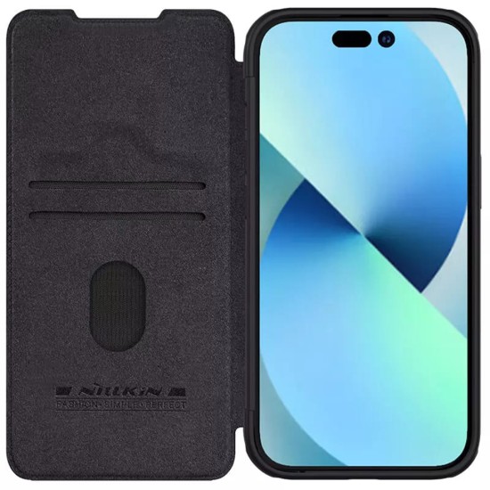 Husa pentru iPhone 15 Plus - Nillkin QIN Leather Case - Black