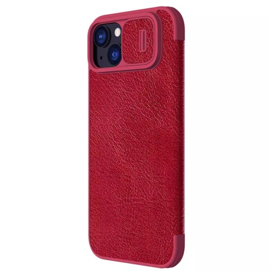 Husa pentru iPhone 15 Plus - Nillkin QIN Leather Case - Red