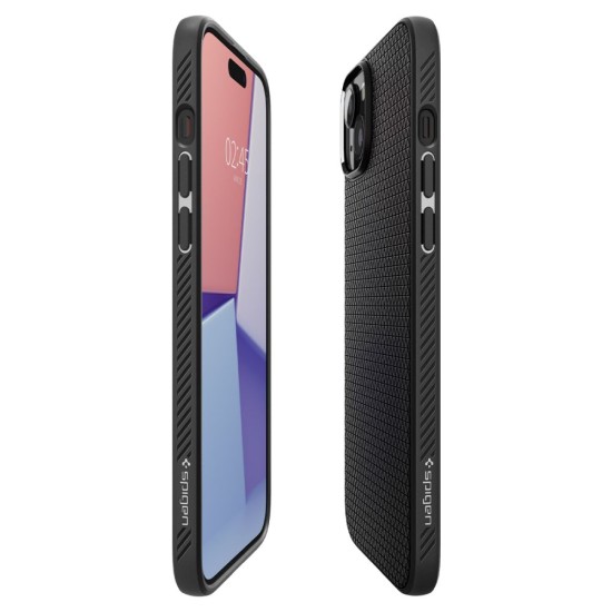 Husa pentru iPhone 15 Plus - Spigen Liquid Air - Matte Black